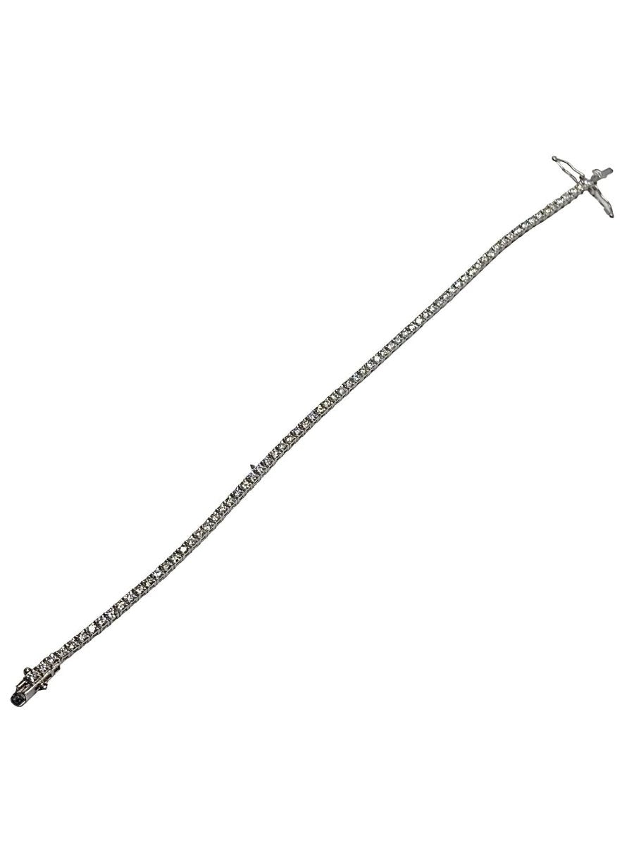 Bracelet rivière or blanc et diamants 1,80 ct - Castafiore