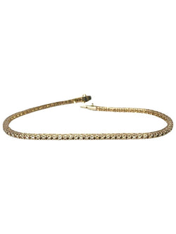 Bracelet rivière or rose et diamants 1 ct - Castafiore