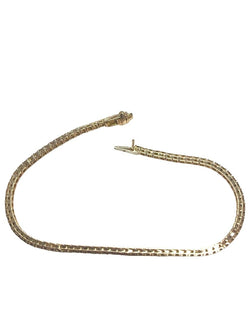 Bracelet rivière or rose et diamants 1 ct - Castafiore