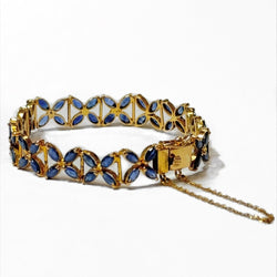 Bracelet rosaces en or jaune et saphir - Castafiore