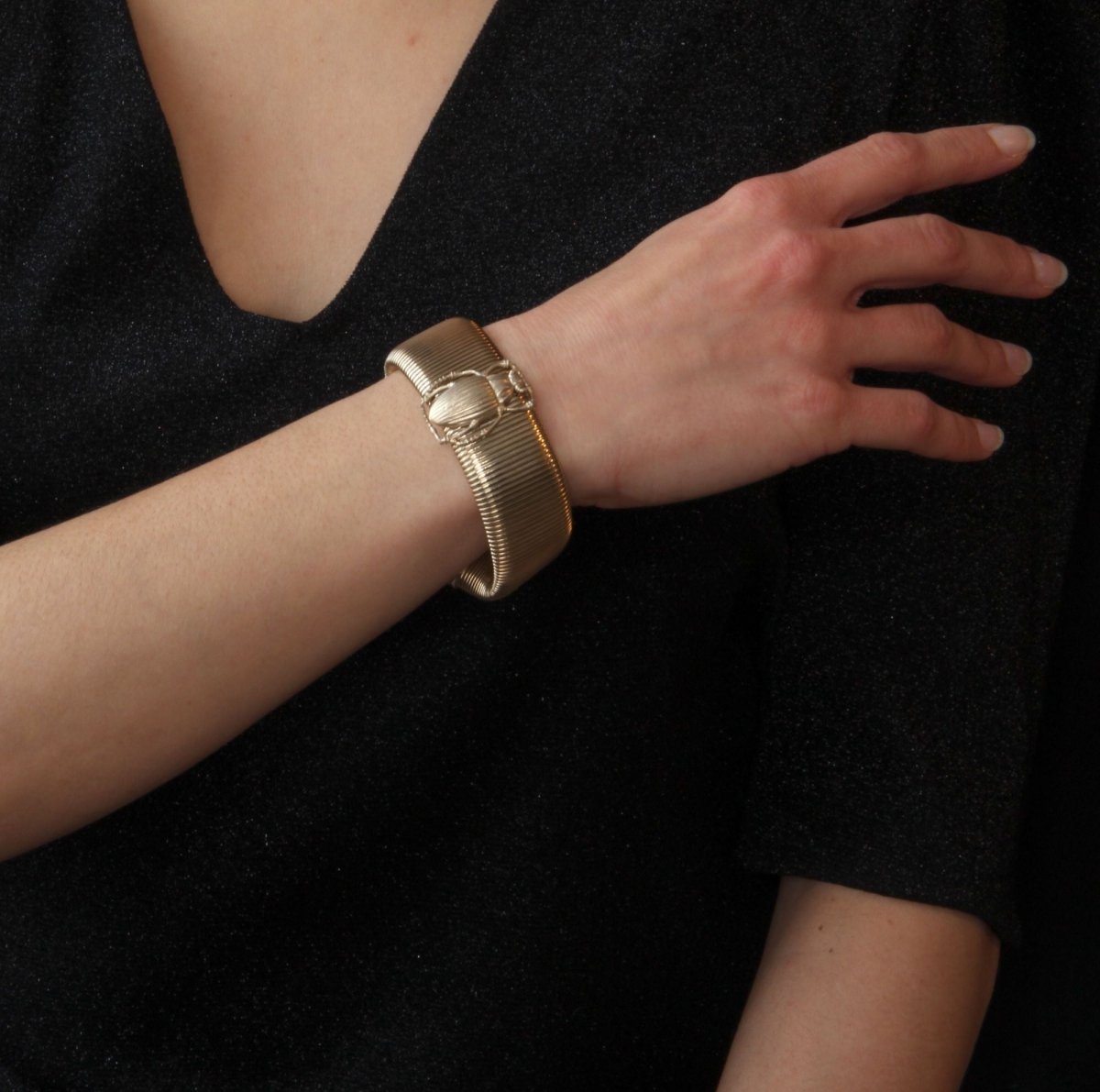 Bracelet scarabée en vermeil - Castafiore