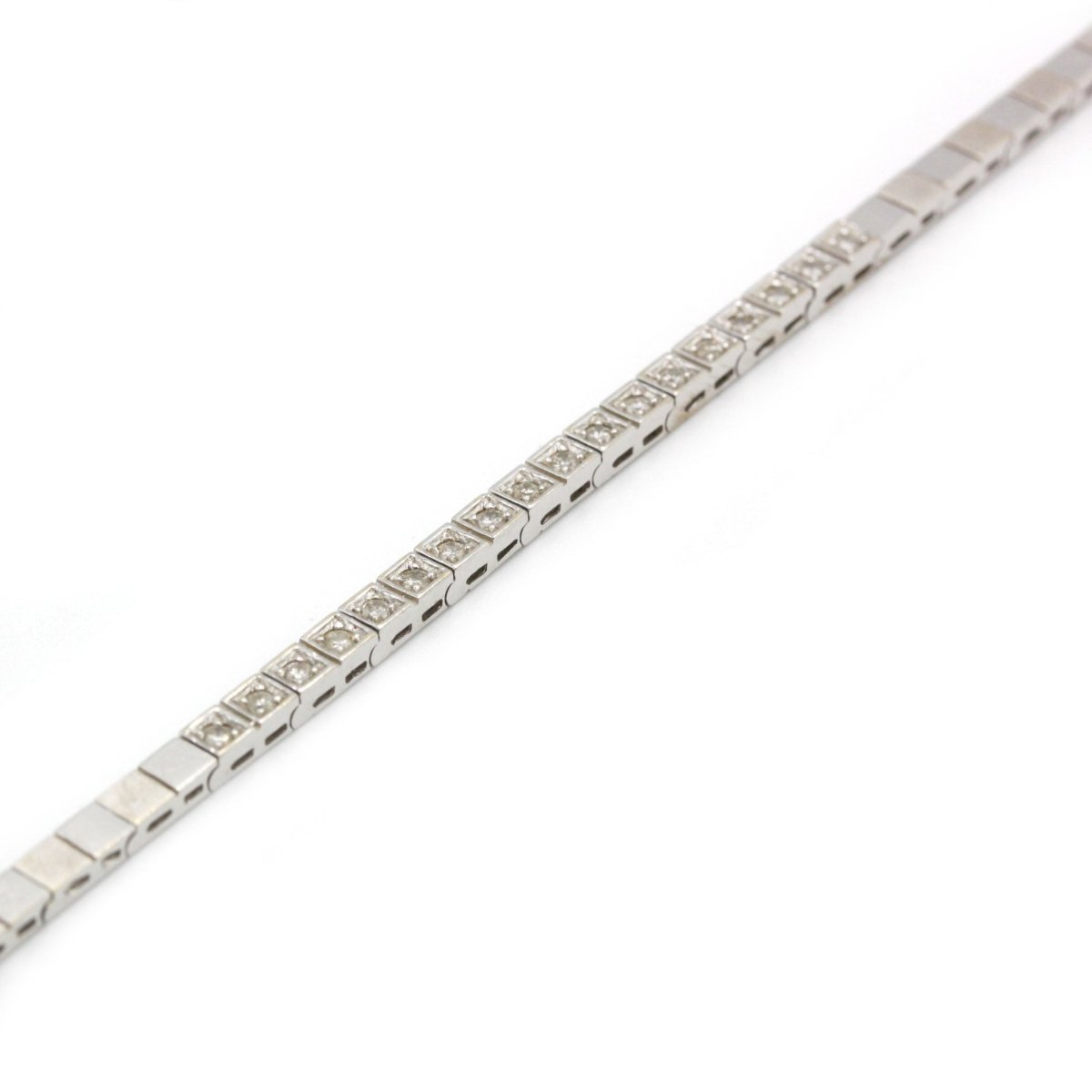 Bracelet Semi - rigide - Or blanc et Diamants - Castafiore