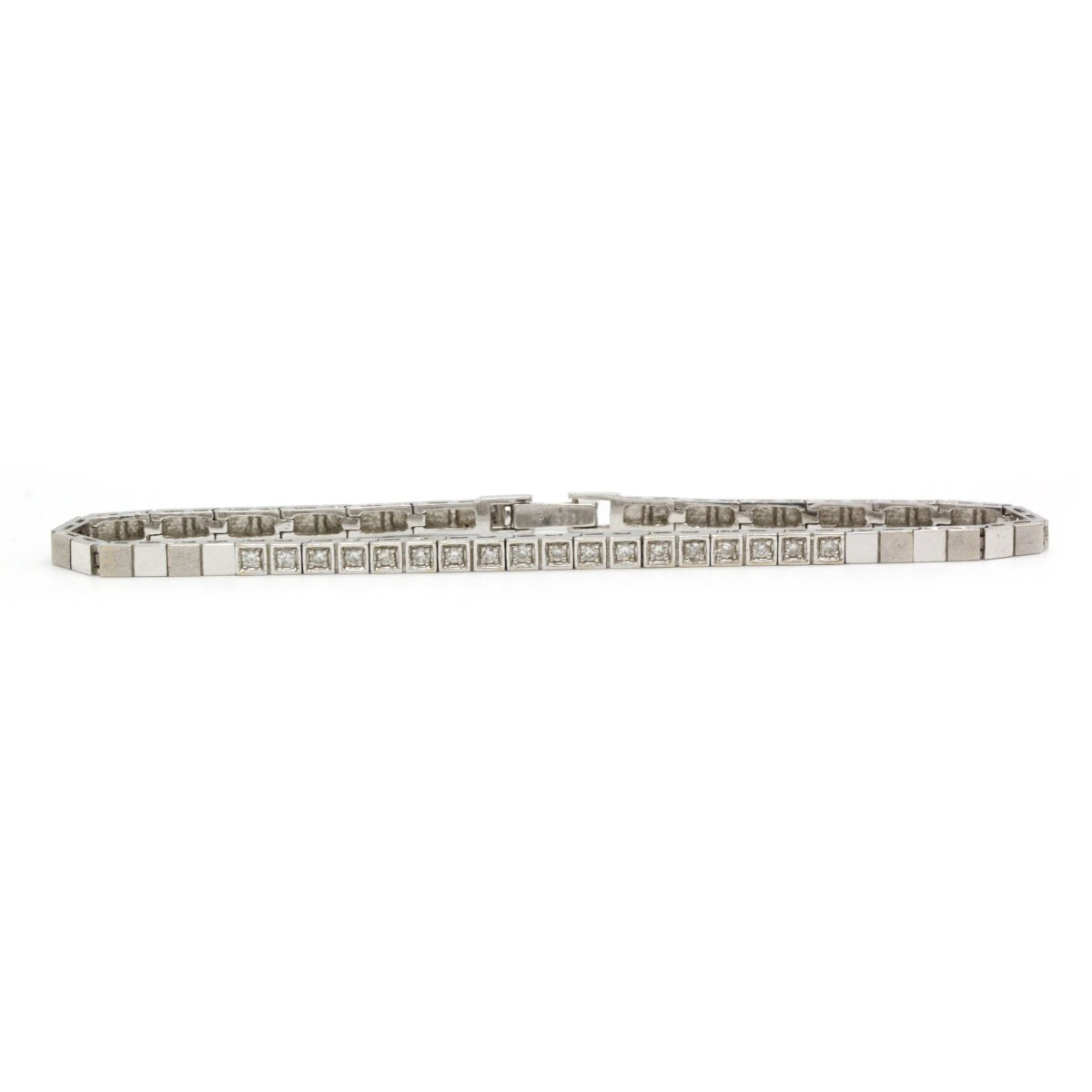 Bracelet Semi - rigide - Or blanc et Diamants - Castafiore