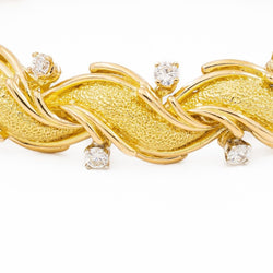 Bracelet Semi - Rigide Or jaune Diamant - Castafiore