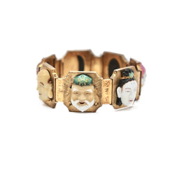 Bracelet "Sept visages" en or jaune - Castafiore