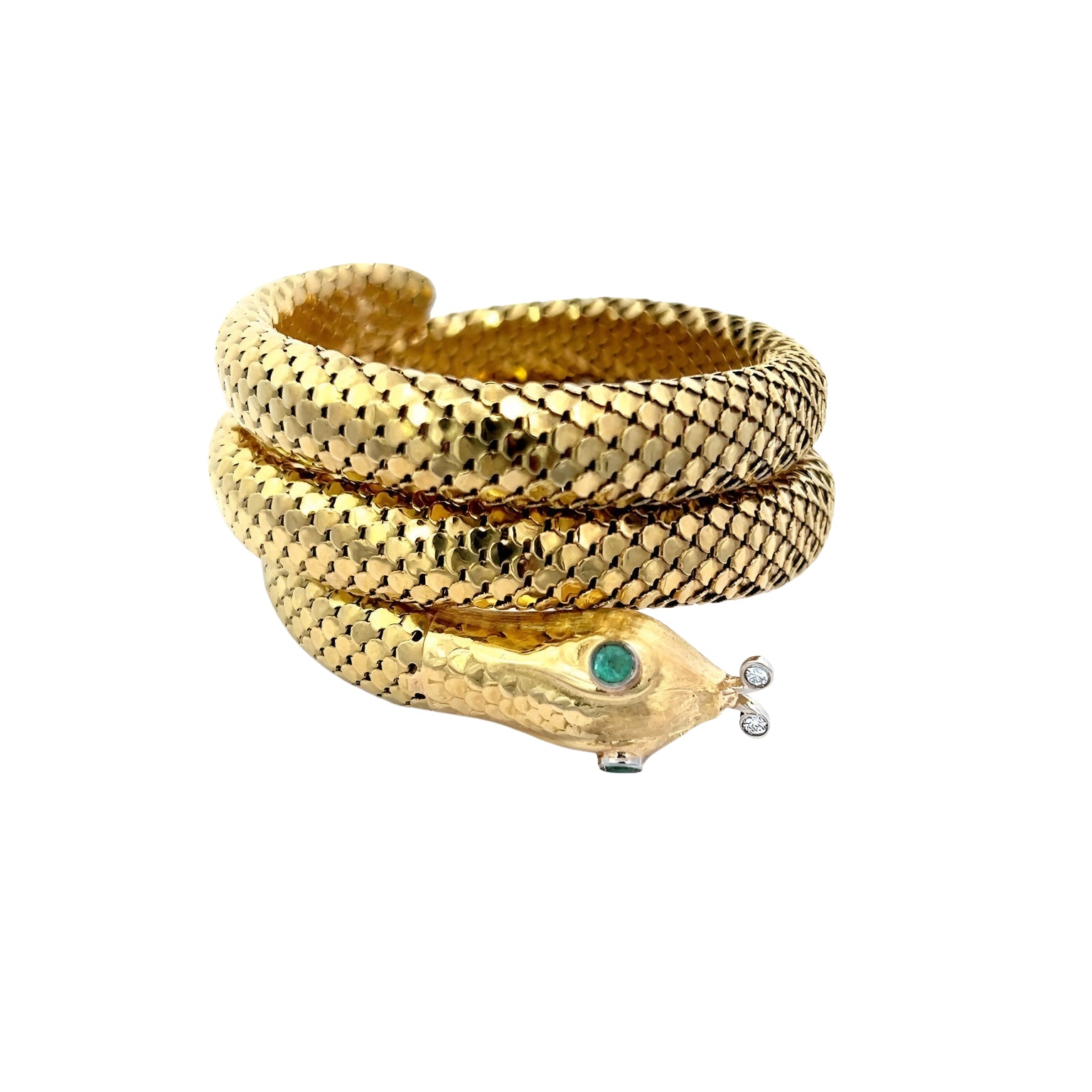Bracelet serpent en or jaune 18k - Castafiore