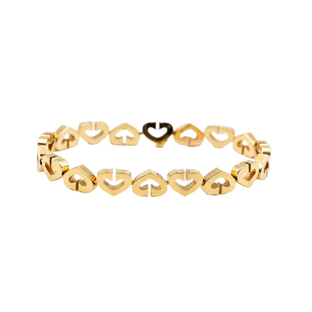 Bracelet Souple CARTIER "Coeurs et Symboles" en or jaune - Castafiore