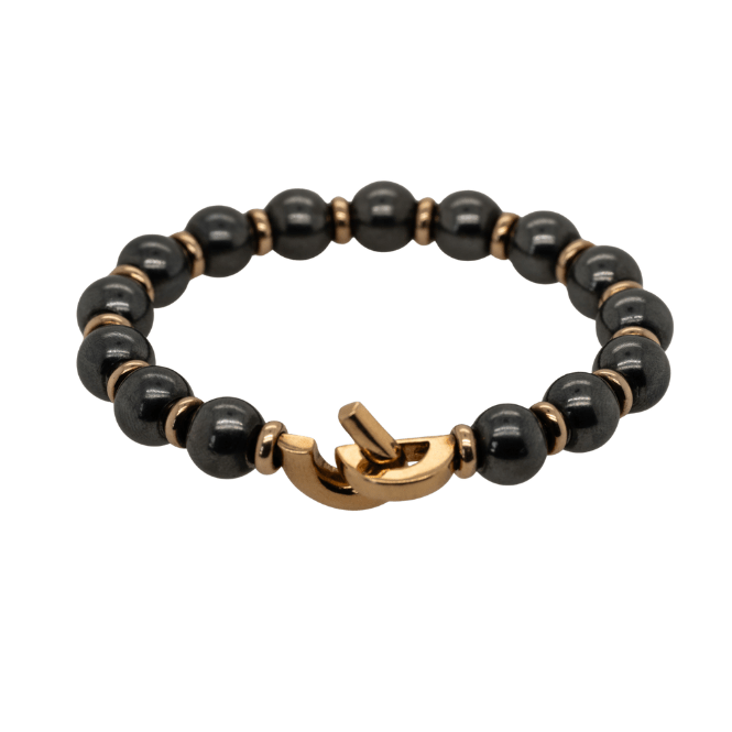 Bracelet Souple CARTIER en or jaune et hématite