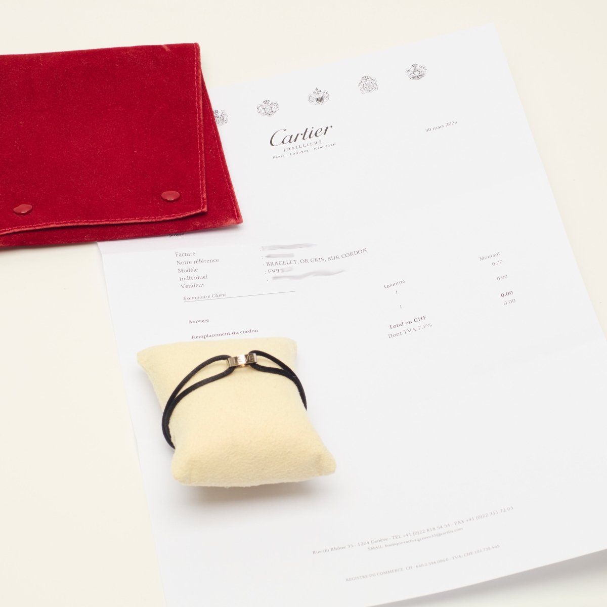 Bracelet Souple CARTIER "Love" en or blanc - Castafiore