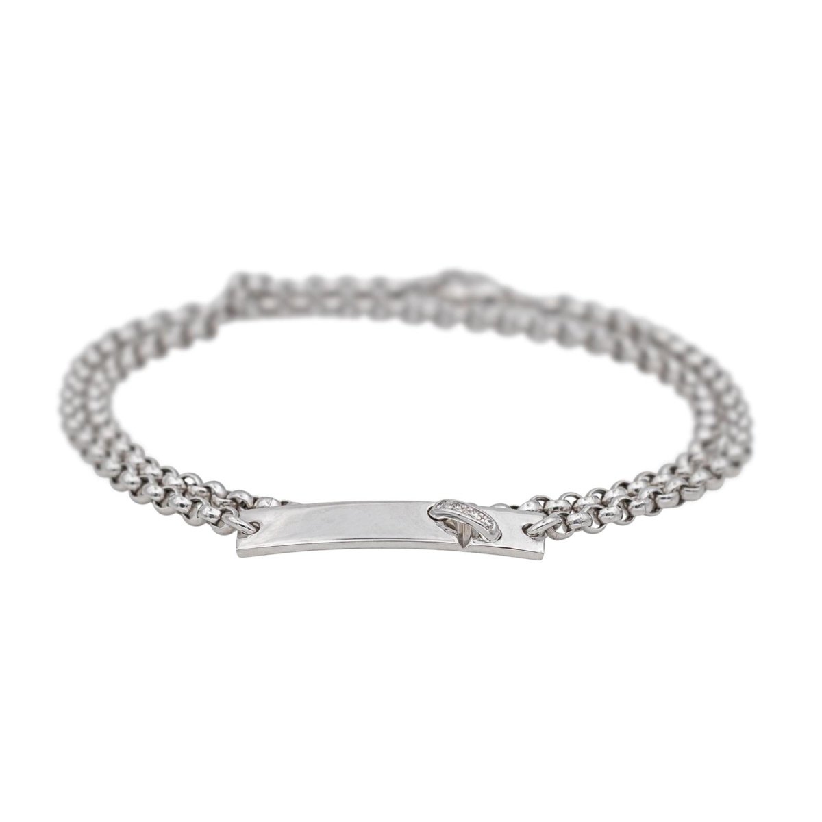 Bracelet Souple CHAUMET "Liens Évidence" en or blanc et diamants - Castafiore
