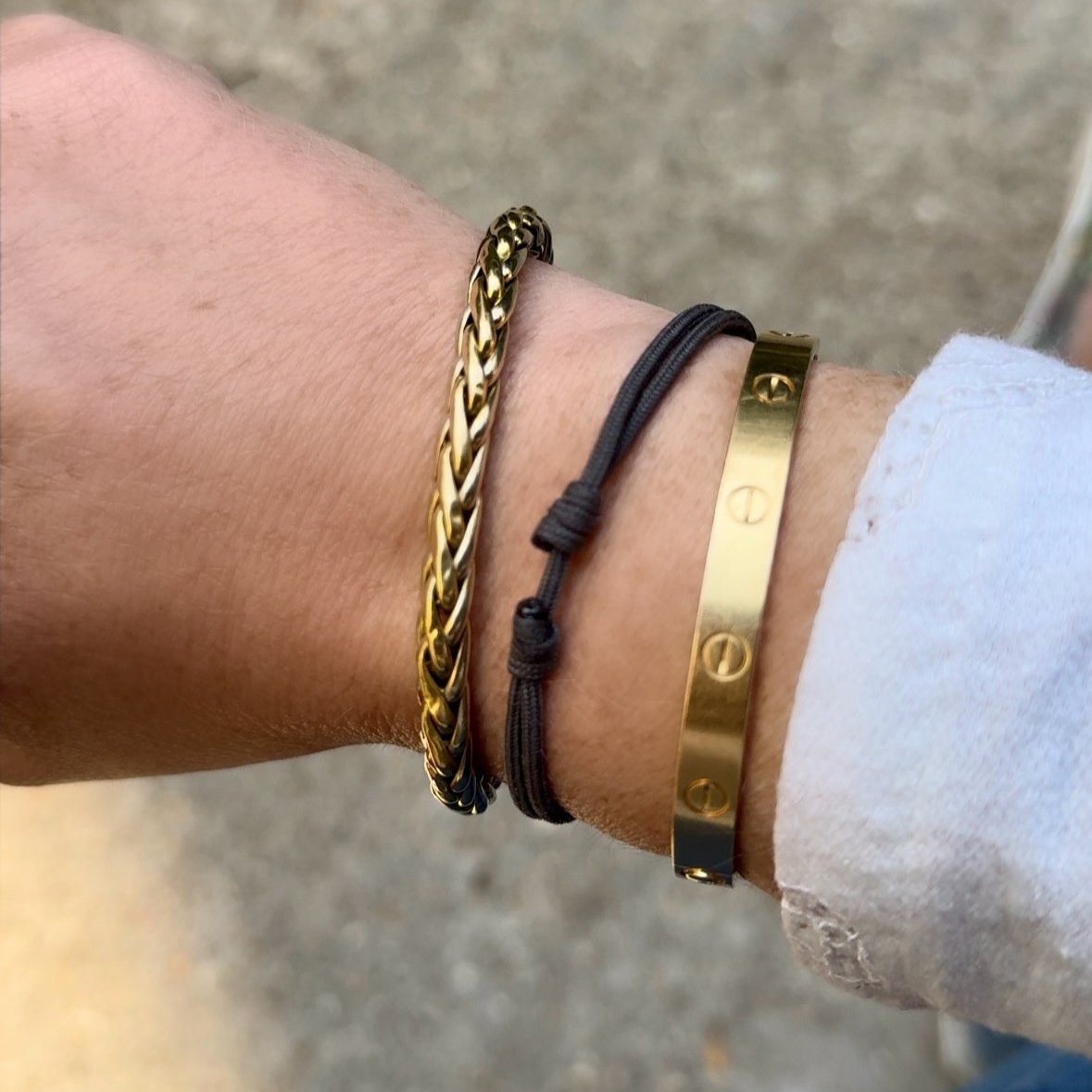 Bracelet souple deux ors - Castafiore