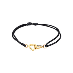Bracelet Souple DINH VAN "Double Coeur" en or jaune - Castafiore