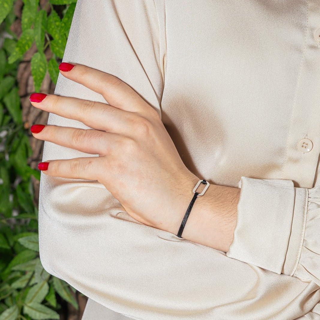 Bracelet Souple DINH VAN "Maillon" en or blanc - Castafiore