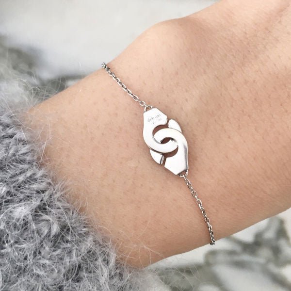 Bracelet Souple DINH VAN "Menottes" en or blanc - Castafiore