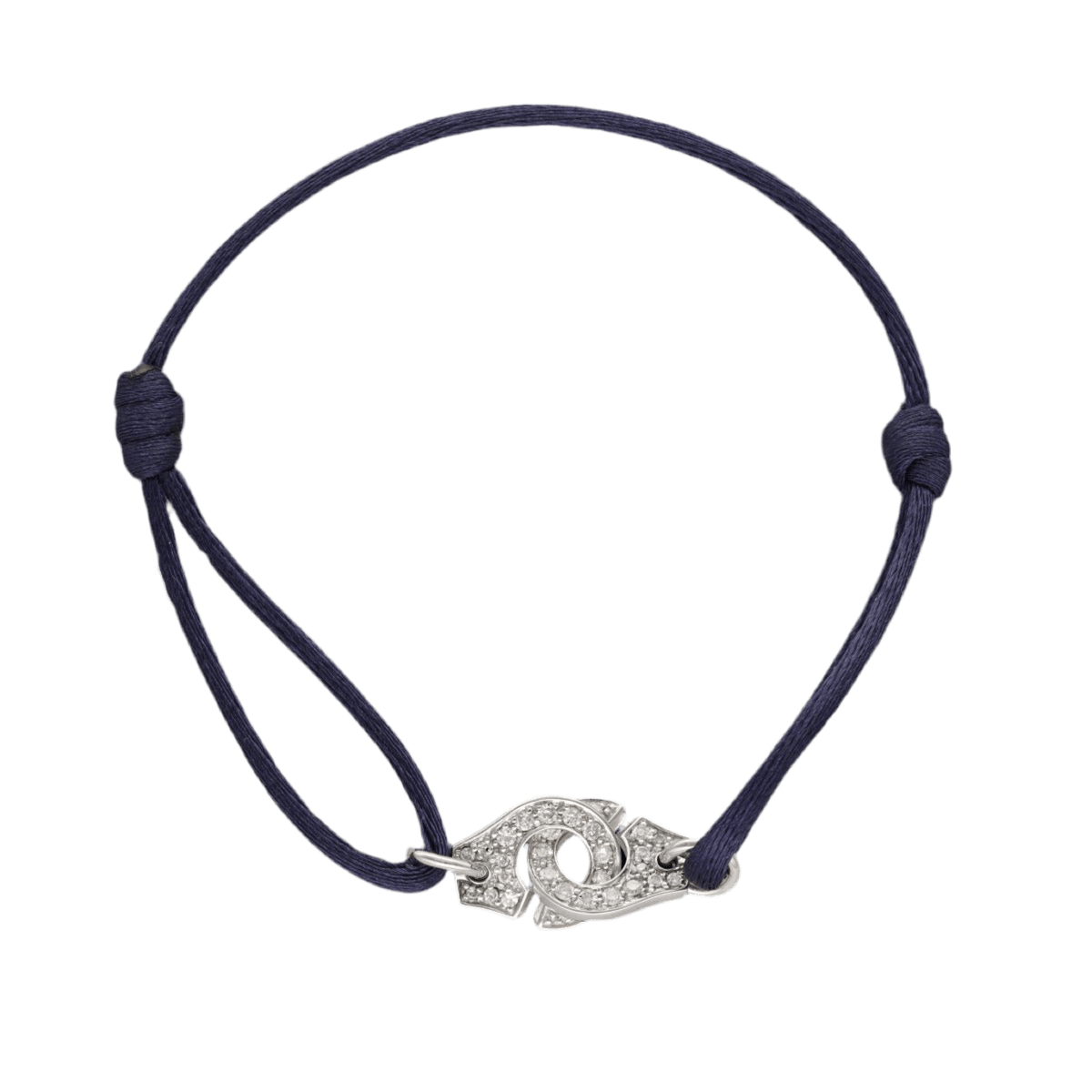 Bracelet Souple DINH VAN "Menottes" en or blanc et diamants - Castafiore