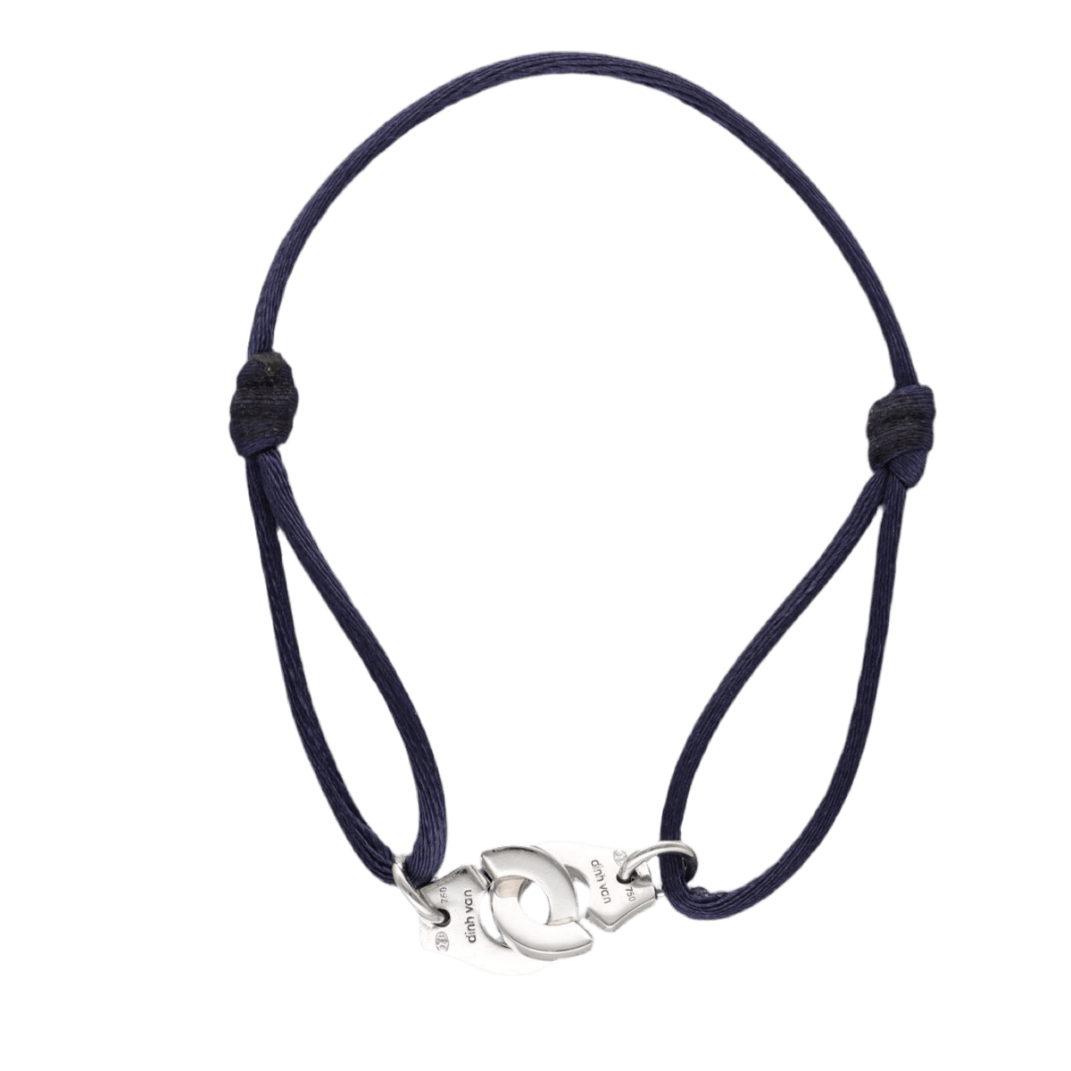 Bracelet Souple DINH VAN "Menottes" en or blanc et diamants - Castafiore