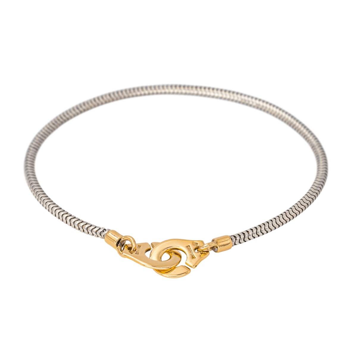 Bracelet Souple DINH VAN "Menottes R10" en or jaune et argent - Castafiore