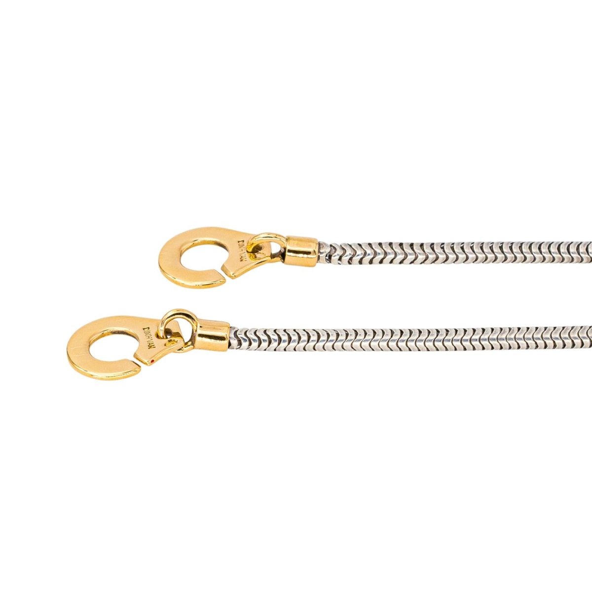 Bracelet Souple DINH VAN "Menottes R10" en or jaune et argent - Castafiore