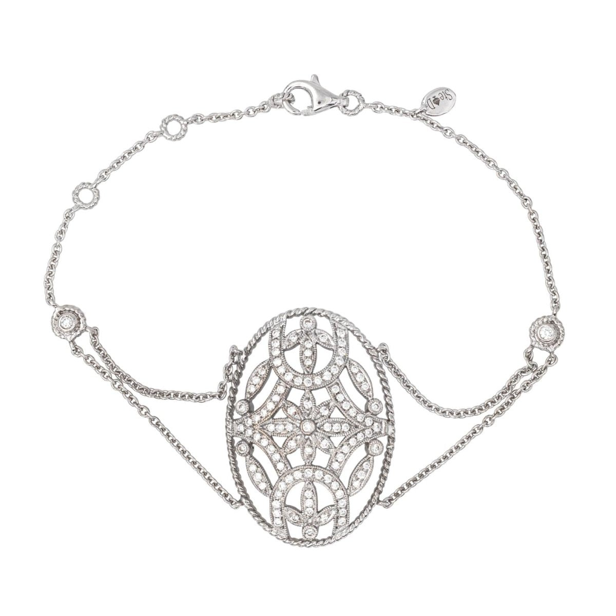 Bracelet Souple DJULA en or blanc et diamants - Castafiore