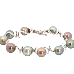 Bracelet Souple en argent et perles - Castafiore