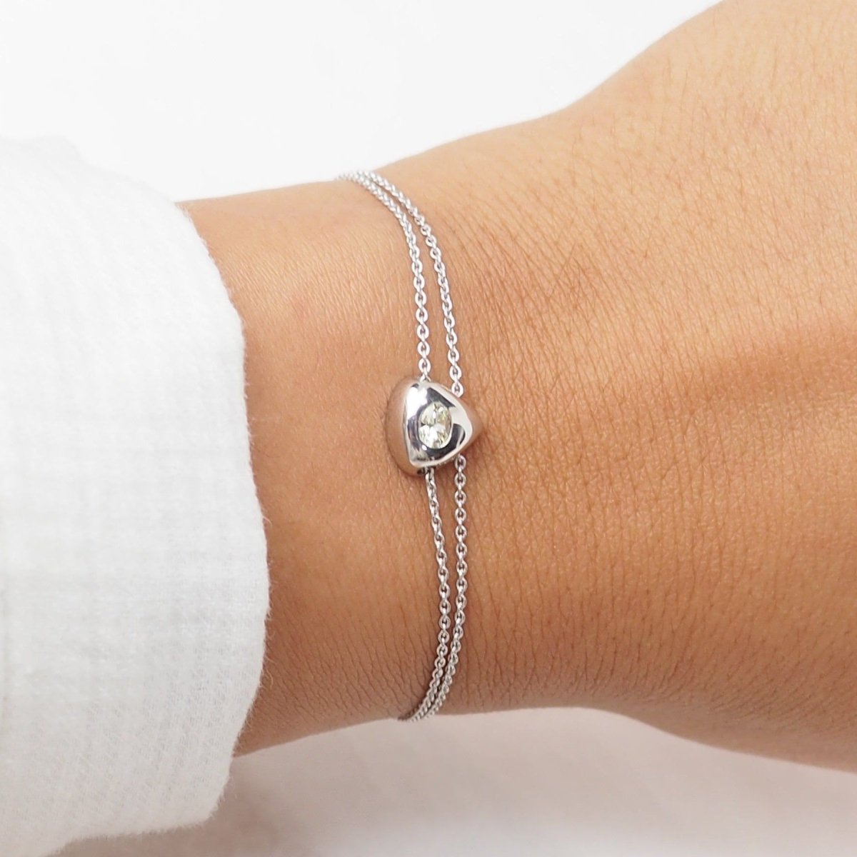 Bracelet Souple en or blanc et diamant - Castafiore