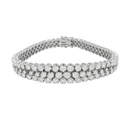Bracelet Souple en or blanc et diamants - Castafiore