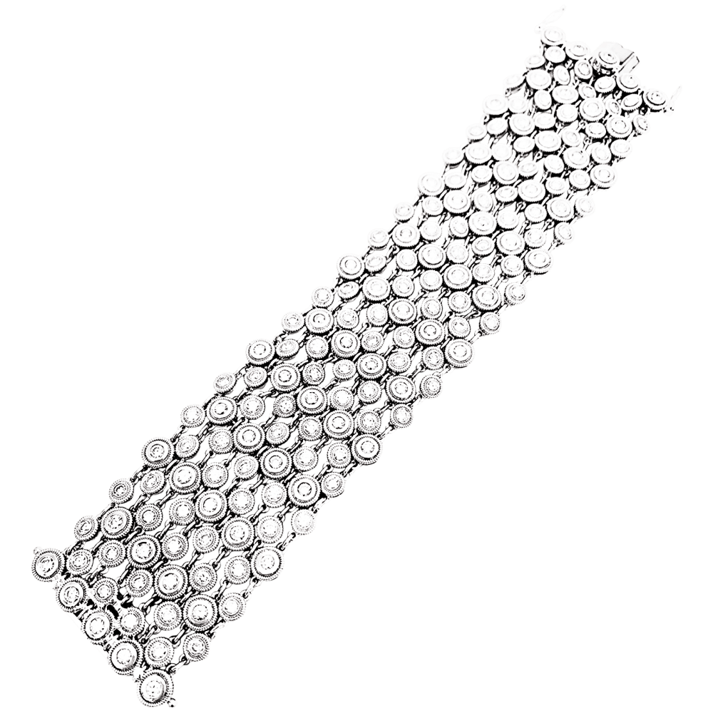 Bracelet Souple en or blanc et diamants - Castafiore