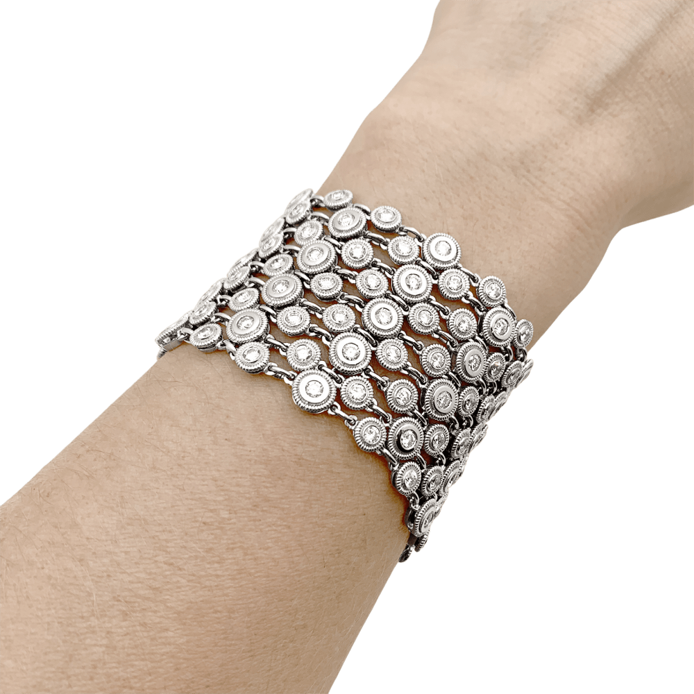 Bracelet Souple en or blanc et diamants - Castafiore