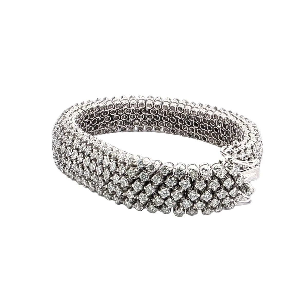 Bracelet Souple en or blanc et diamants - Castafiore