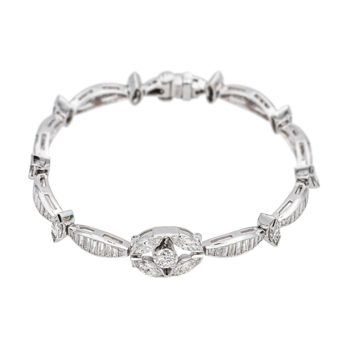 Bracelet Souple en or blanc, platine et diamants - Castafiore