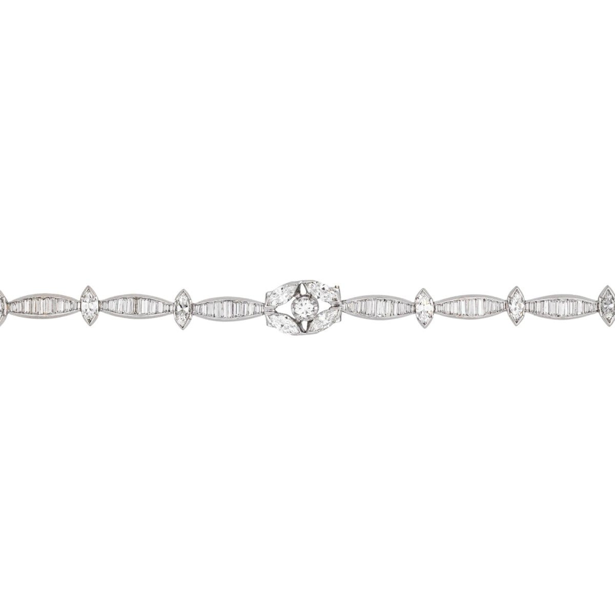 Bracelet Souple en or blanc, platine et diamants - Castafiore