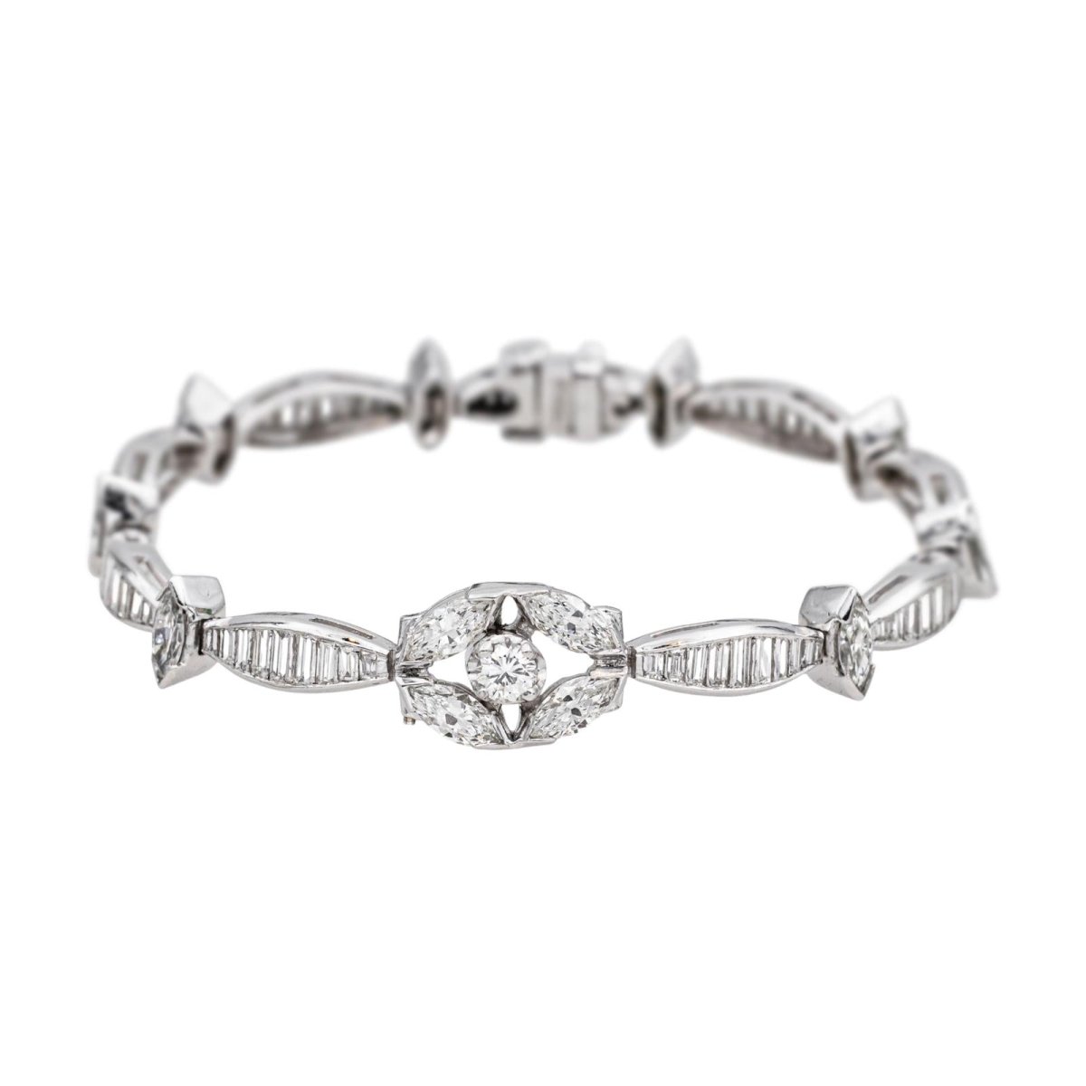 Bracelet Souple en or blanc, platine et diamants - Castafiore