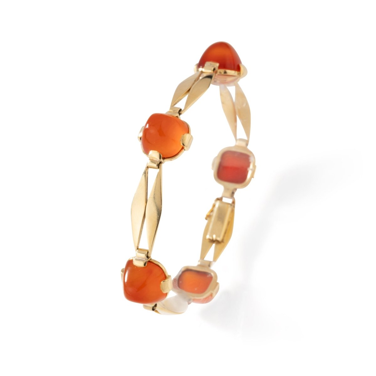 Bracelet Souple en or jaune et cornaline - Castafiore