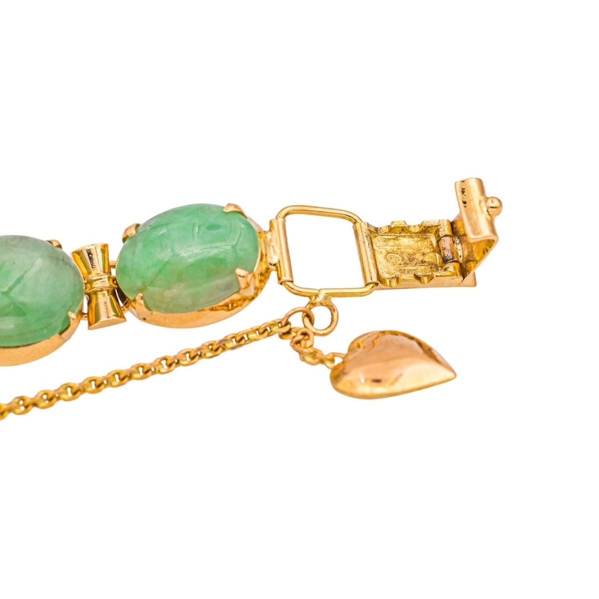 Bracelet Souple en or jaune et jade - Castafiore