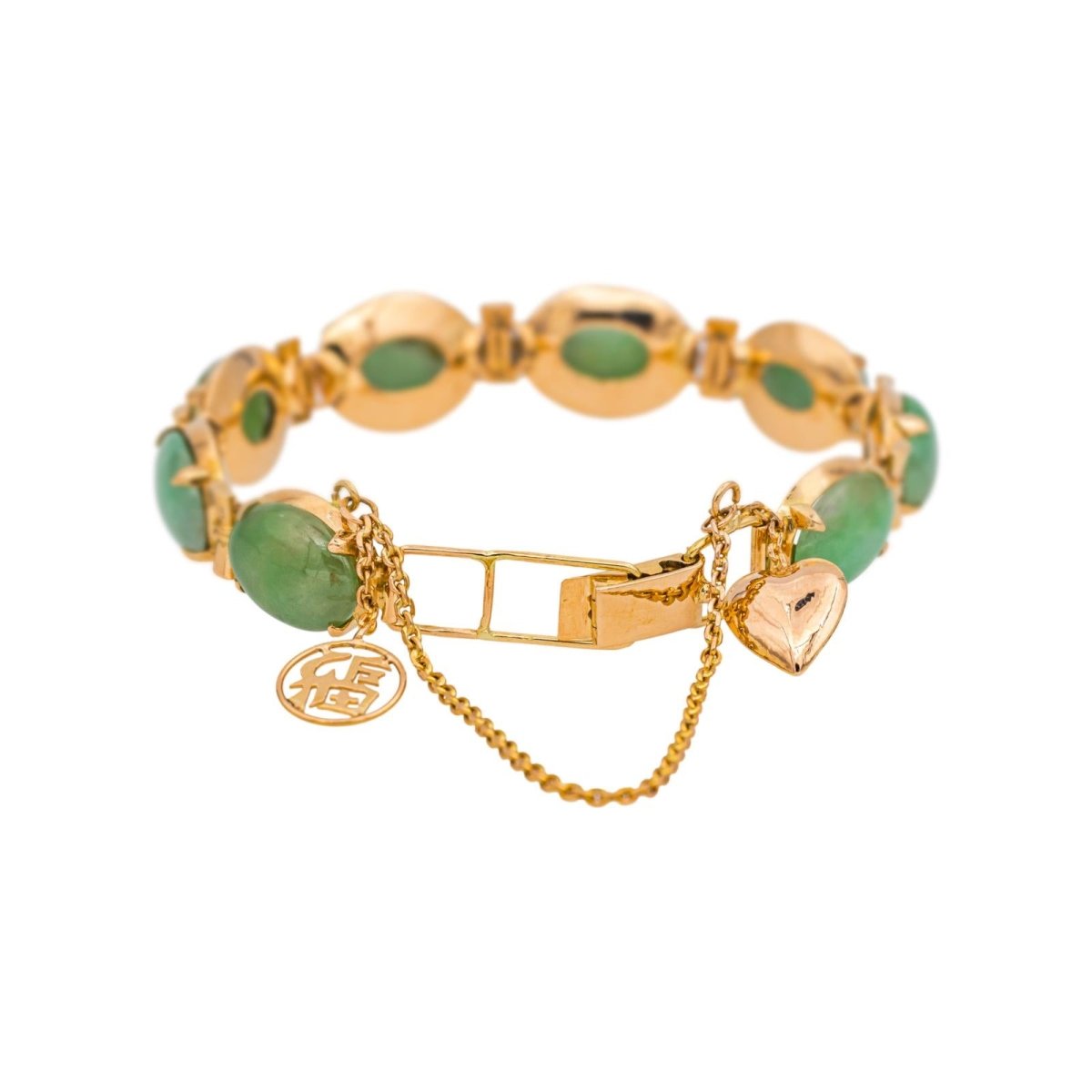 Bracelet Souple en or jaune et jade - Castafiore