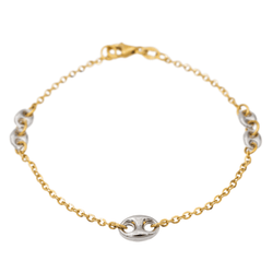 Bracelet Souple en or jaune et or blanc - Castafiore