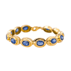 Bracelet Souple en or jaune et saphirs - Castafiore