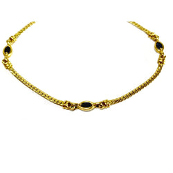 Bracelet souple en or jaune et saphirs - Castafiore