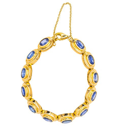 Bracelet Souple en or jaune et saphirs - Castafiore