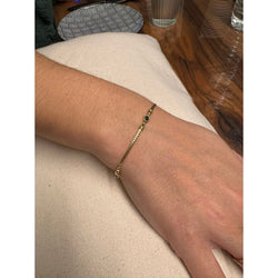 Bracelet souple en or jaune et saphirs - Castafiore