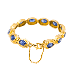 Bracelet Souple en or jaune et saphirs - Castafiore