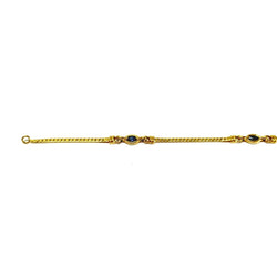 Bracelet souple en or jaune et saphirs - Castafiore