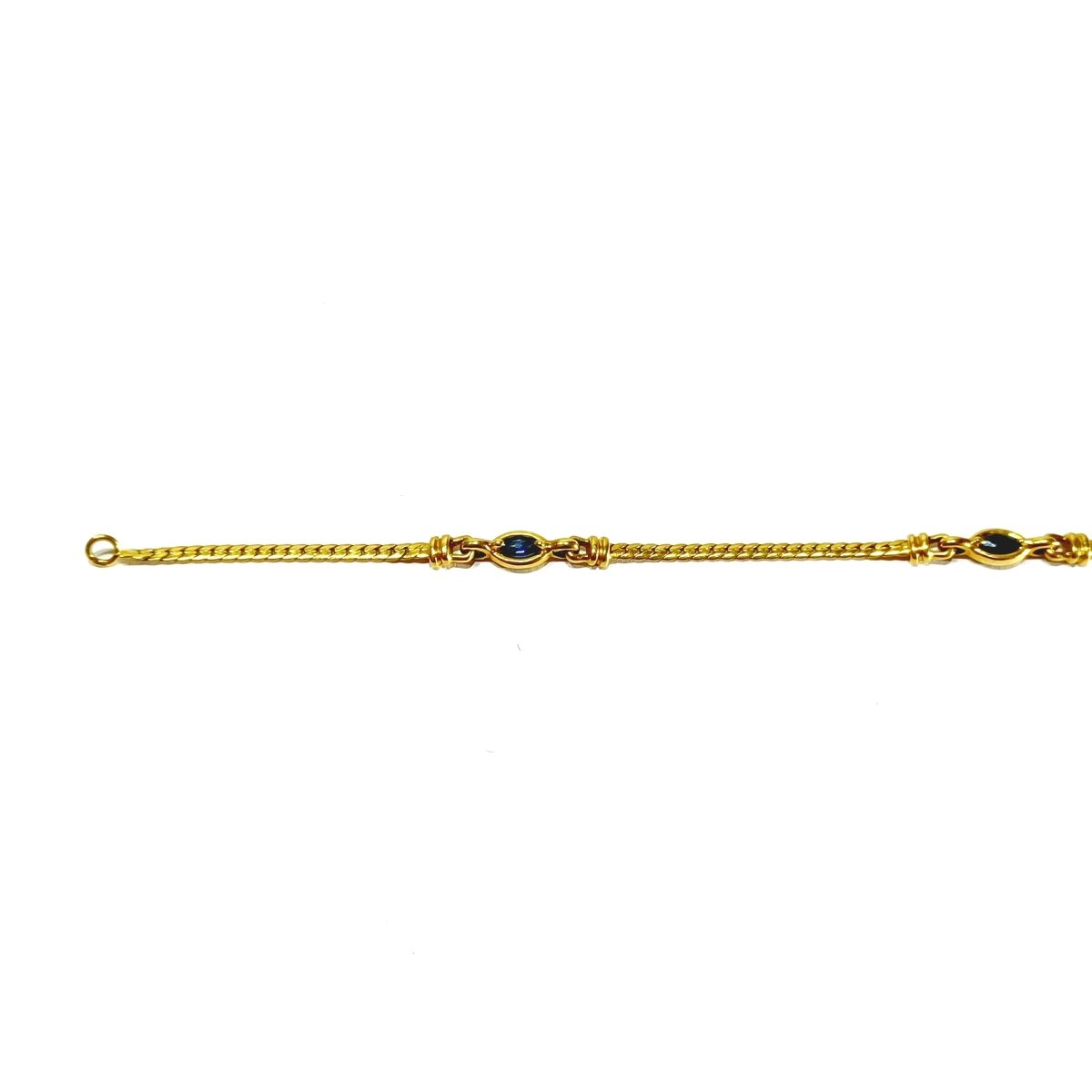 Bracelet souple en or jaune et saphirs - Castafiore