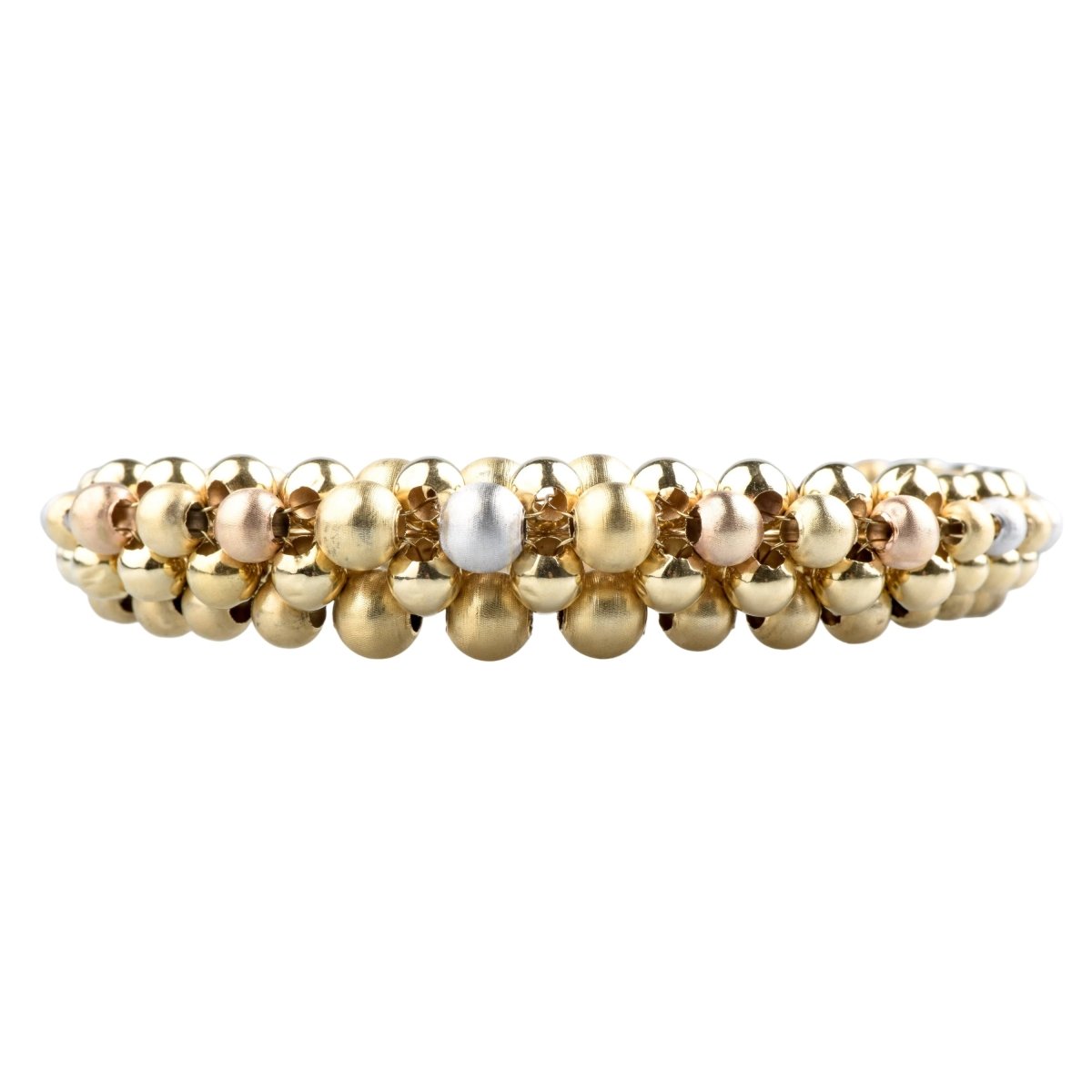 Bracelet Souple en or jaune, or blanc et or rose - Castafiore