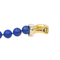Bracelet Souple en or jaune, or blanc, lapis - lazuli et diamants - Castafiore