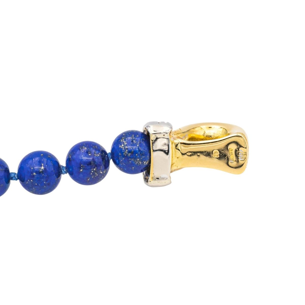 Bracelet Souple en or jaune, or blanc, lapis - lazuli et diamants - Castafiore