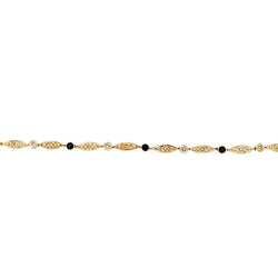 Bracelet Souple en or jaune, or blanc, saphirs et diamants - Castafiore