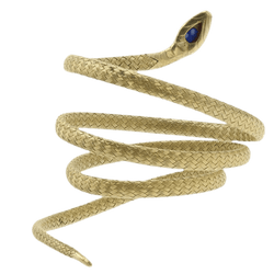 Bracelet Souple en or jaune, rubis et saphir - Castafiore