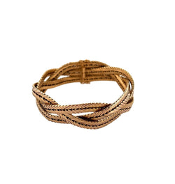 Bracelet Souple en or jaune tressé - Castafiore