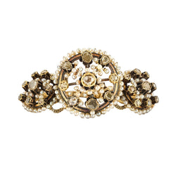 Bracelet Souple en or rose, argent, perles, et diamants - Castafiore